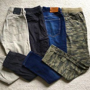 Boys' Pants Bundle, Set of Four (Pre-Loved). Buy One or All. Size 12 Yrs